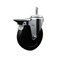 Service Caster 5'' Soft Rubber Wheel Swivel 7/16'' Grip Ring Stem Caster with Brake SCC-GR20S514-SRS-PLB-716138 - alternate 1